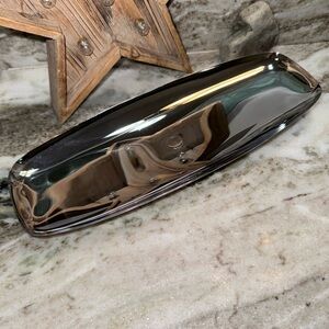 Milbern Creations MCM Chrome &  Wood Serving Tray